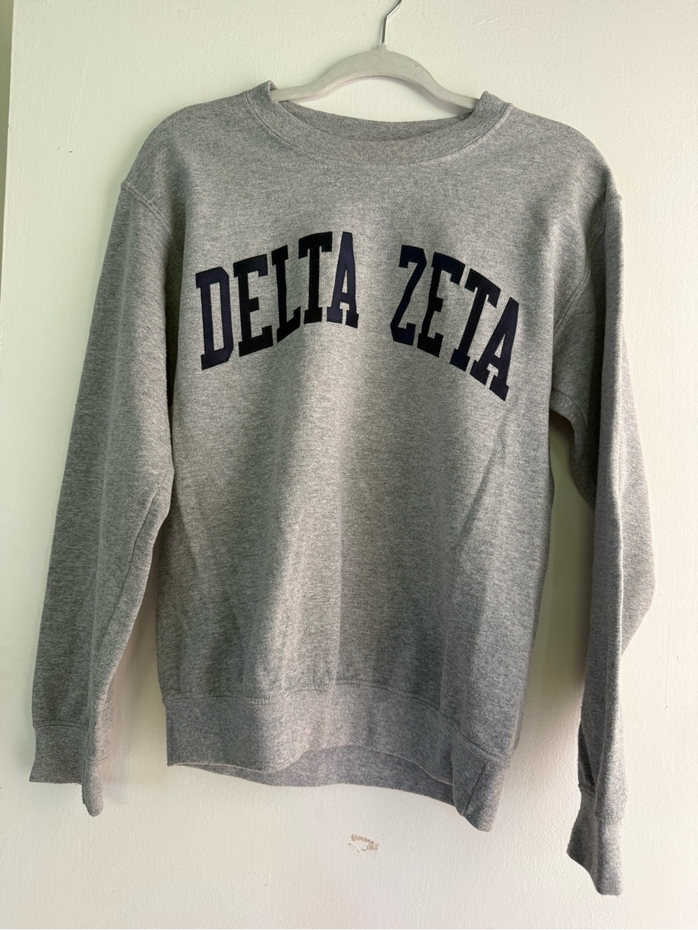 Delta Zeta Gray Crewneck Sweatshirt - Collegiate Comfort
